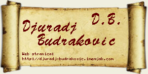 Đurađ Budraković vizit kartica